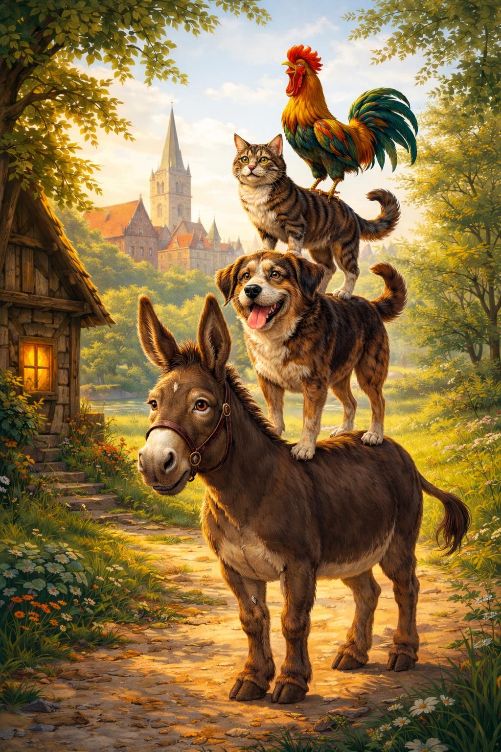 Titelbild zum Weihnachtsmärchen 2026: Die Bremer Stadtmusikanten